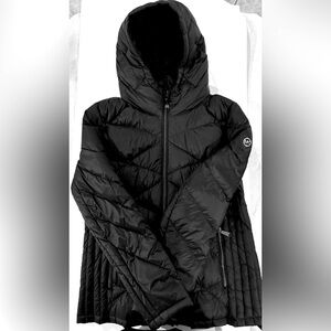 Michael Kors Womens Jacket Black Packable Down Fill Full Zip Size M
